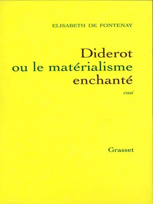 cover image of Diderot ou le matérialisme enchanté